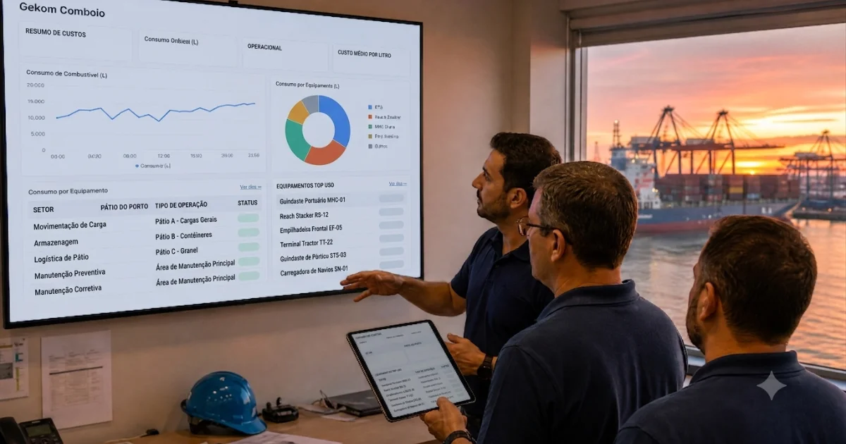 Painel web de controle de abastecimento sem hardware no porto com consumo por equipamento em tempo real