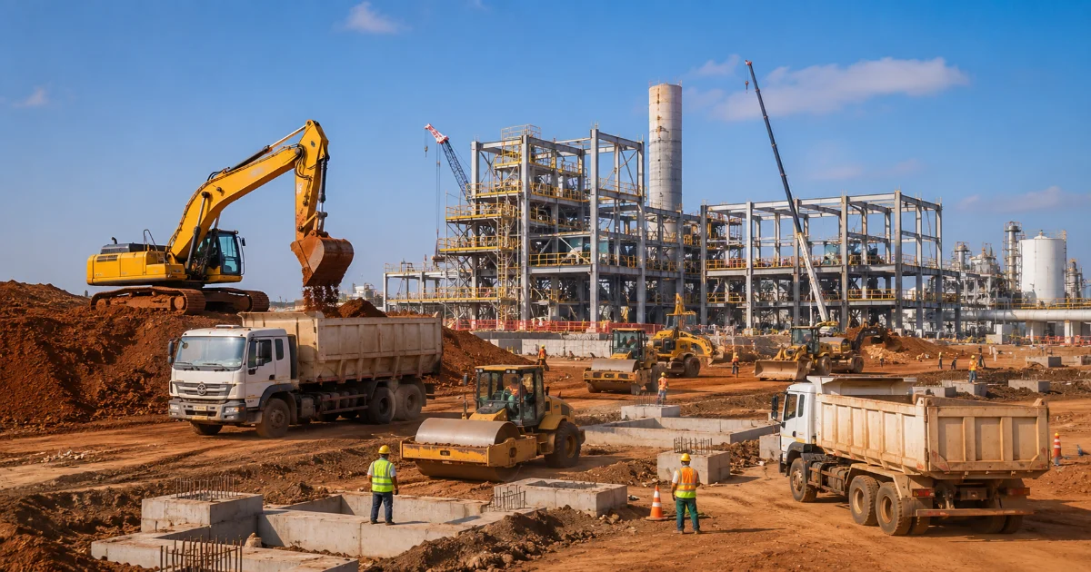 Sistema de controle de combustível em canteiro de obras com operador usando app no celular
