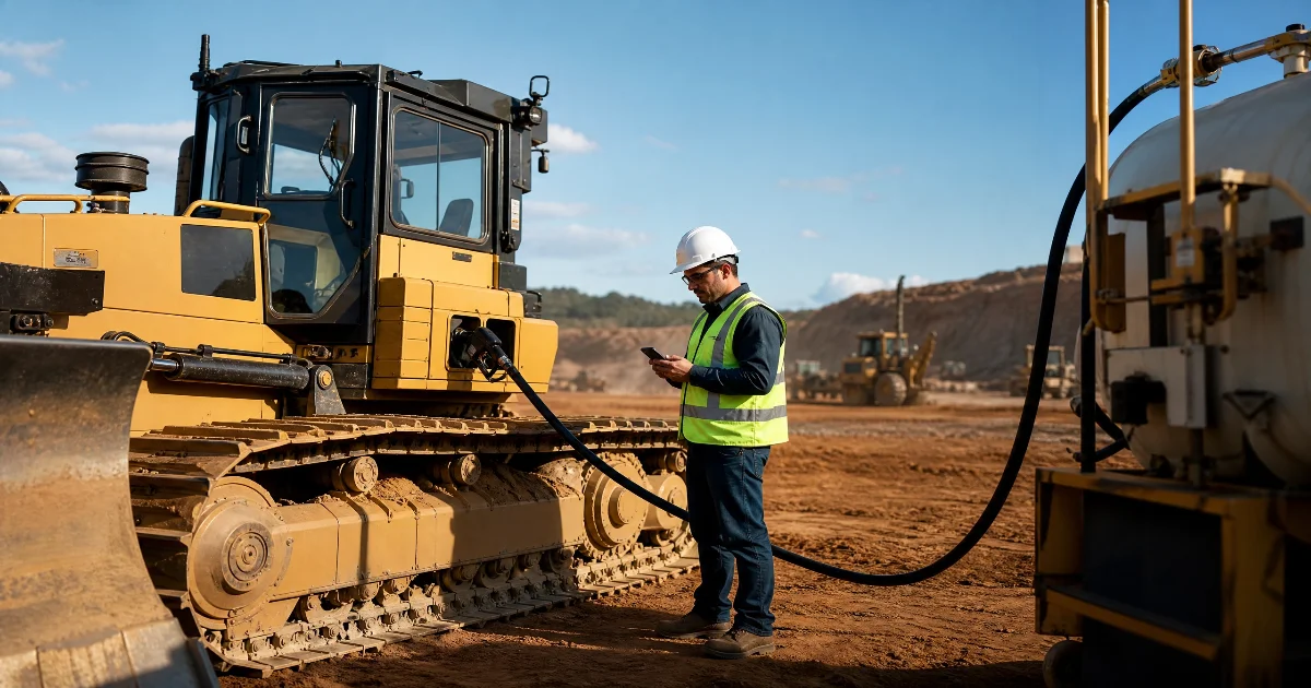 Controle de abastecimento interno em obra com tanque estacionário e sistema digital